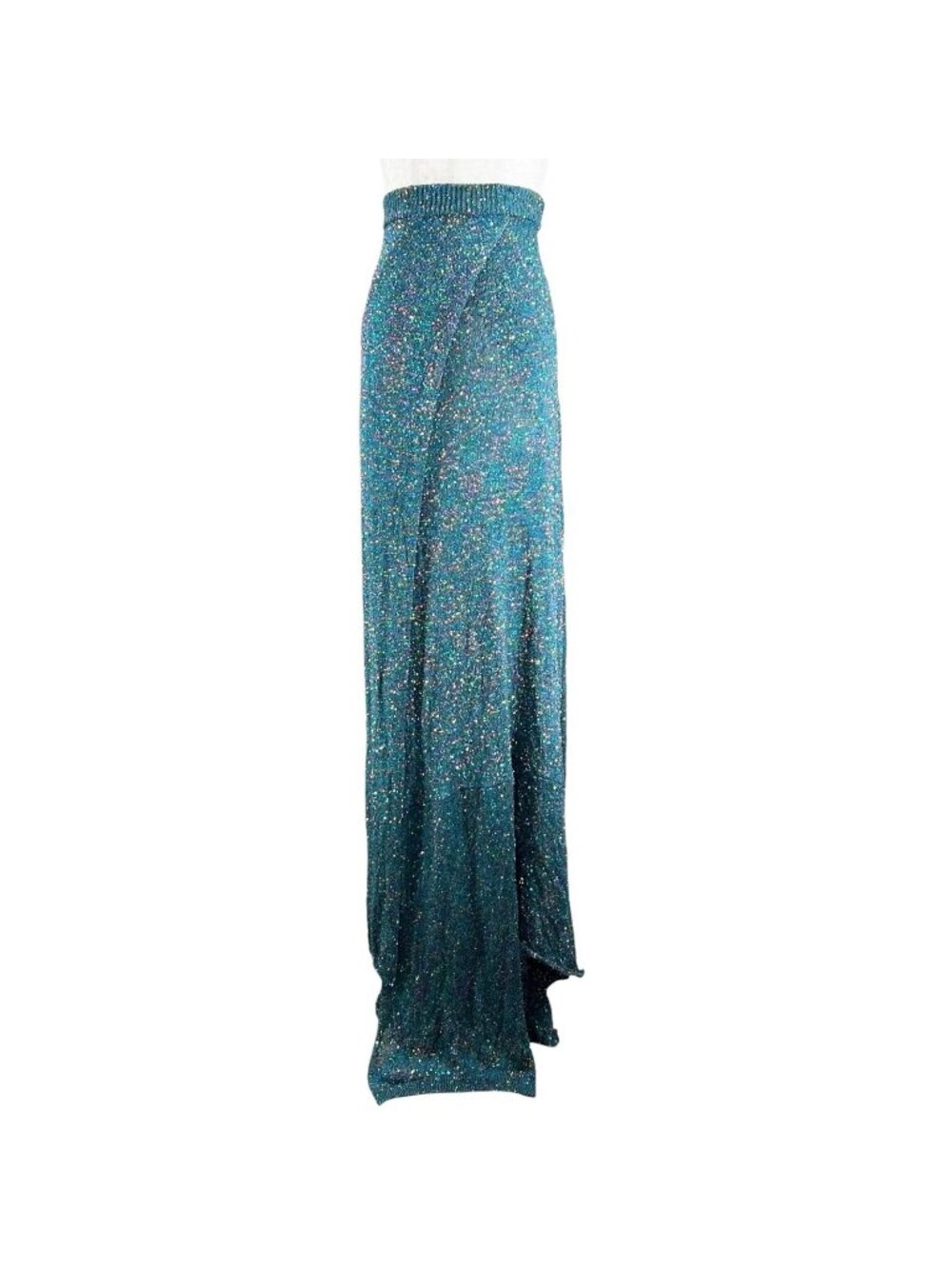 Loewe Long Skirt with Sequin Petticoat Green XS
